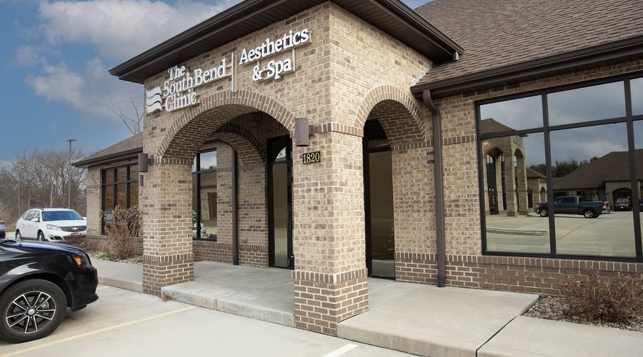 Exterior view of South Bend Clinic Aesthetics Spa Building located in Mishawaka, Indiana